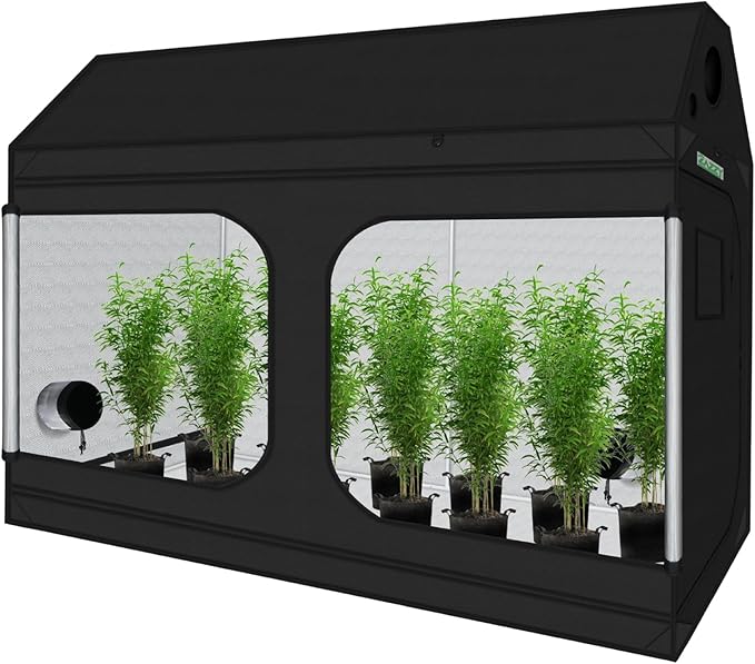 zazzy 4x8 Grow Tent, Lightproof Roof Cube Mylar Hydroponic Growing Tent by Zazzy