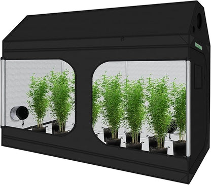 zazzy 4x8 Grow Tent, Lightproof Roof Cube Mylar Hydroponic Growing Tent by Zazzy