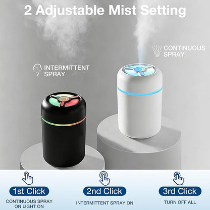 Portable Mini Humidifier, 300ml USB Cool Mist Small Humidifier - Image 3