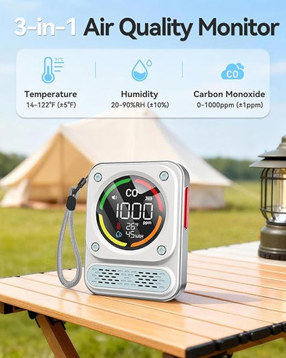3-in-1 Carbon Monoxide Detector, 0-1000ppm CO Meter - Image 4