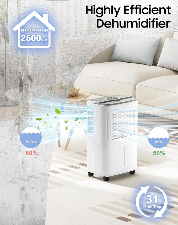 Dehumidifier for Home Basement 2000 Sq.Ft, Dehumidifiers for Home Large Room - Image 3