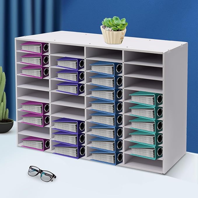 Literature Organizers 24/36Slots Mail Sorter Compartment Files Rack File - Image 7