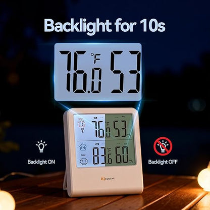 Indoor Outdoor Thermometer Hygrometer, Wireless Digital Temperature & Humidity - Image 3