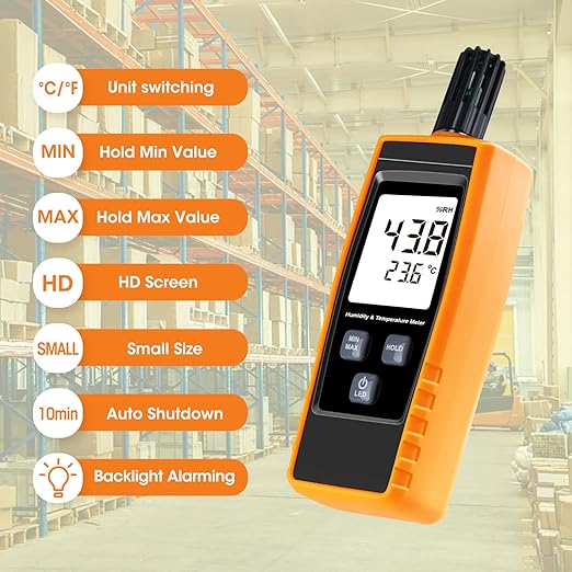 Handheld Humidity Meter, LEERCHUANG Digital Thermometer Hygrometer - Image 5