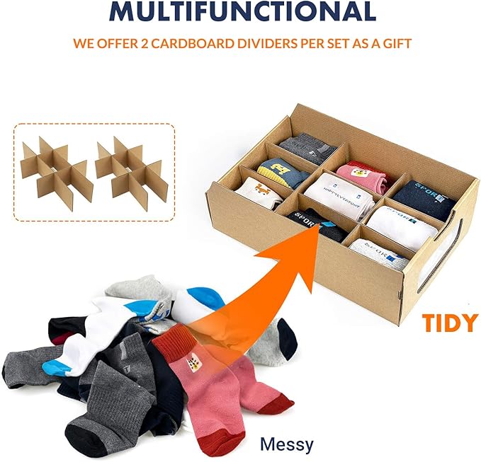 Shoe Box 12 Pack, 13.2 x 8.3 x 5.1in Waterproof Storage Boxes, Stationery - Image 6