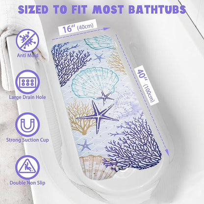 Ocean Bathtub Mat Non Slip, Cute Baby Bath Mat - Image 2