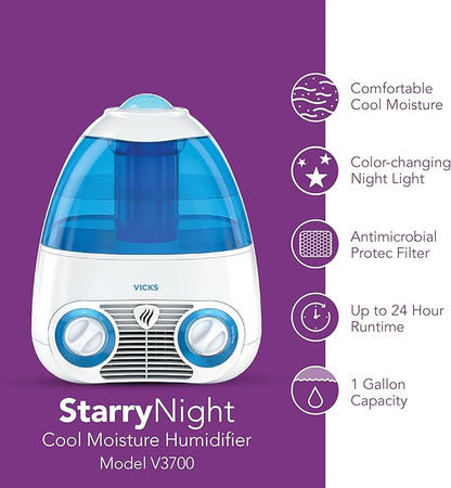 Vicks Starry Night Filtered Cool Mist Humidifier, Medium to Large Rooms - Image 4