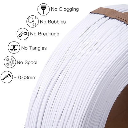 Inland V2 PLA PRO 3D Printer Filament Refill, 1.75mm Spooless Filament - Image 3