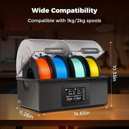 Comgrow Filament Dryer 4 Spools, SH03 Filament Storage Box, 200W PTC Heats Up - Image 7
