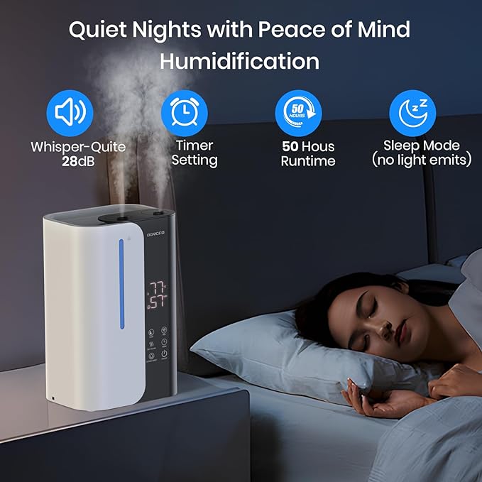 Cool Mist Humidifiers for Bedroom and Plants & Baby, Top Fill 5L Large Room - Image 4