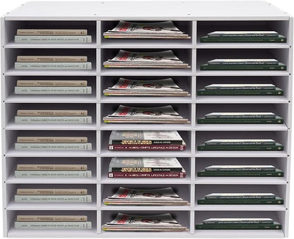Literature Organizers 24/36Slots Mail Sorter Compartment Files Rack File - Image 6