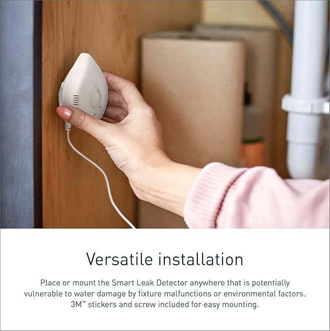 Moen White Flo Smart Water Leak Detector, Water Sensor Alarm - Image 4