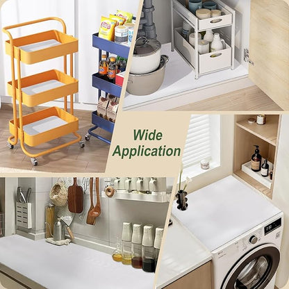 Practical White Shelf Liners for Kitchen Cabinets 18" x20FT, Non-Adhesive - Image 9
