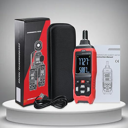 Humidity and Temperature Meter Data Logger Digital Psychrometer HVAC, Wet Bulb - Image 9