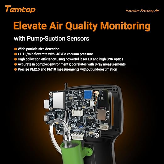 Temtop Handheld Particle Counter 0.3µm, 1.0µm Particulate Monitor PM2.5 - Image 4