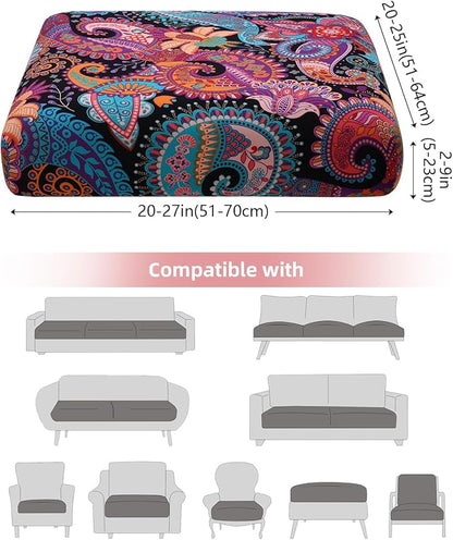 Fuloon Sofa Cushion Covers, Stretch Printed Seat Cushion Cover Couch Seat - Image 3