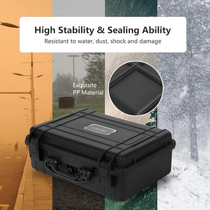 COSTWAY Waterproof Hard Case, 18.5-Inch Multi-Purpose Small Camera Dry Box - Image 7
