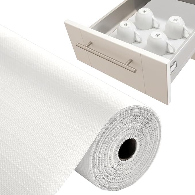 Shelf Liner Cabinet Liner for Shelves Non-Adhesive Kitchen Drawer Liner by by LindasEssentials