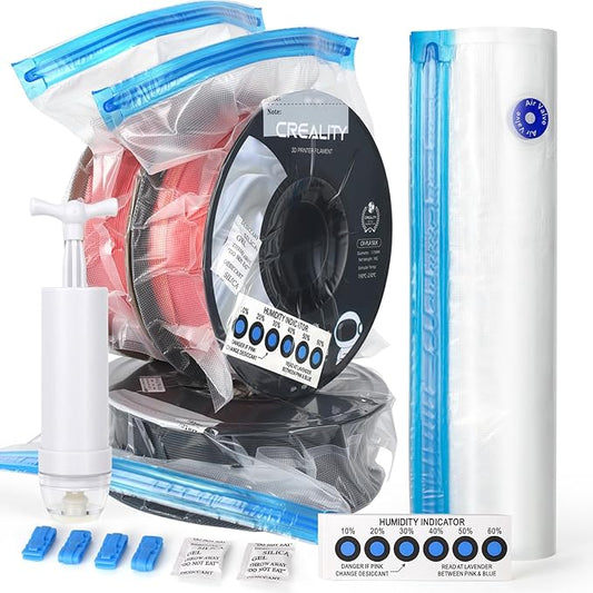 FugaCity 3D Printer Filament Storage Vacuum Kit- 20 Pack Reusable Vacuum Bags by FugaCity