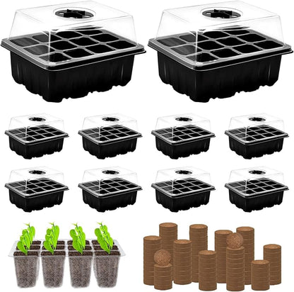 ZeeDix 10 Set Seed Starter Tray Kits, 10 Pack Seed Trays by ZeeDix