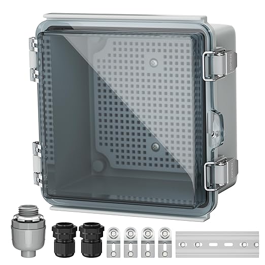 Joinfworld 6x6x4 Outdoor Electrical Box Weatherproof Junction Box Plastic Clear by Joinfworld