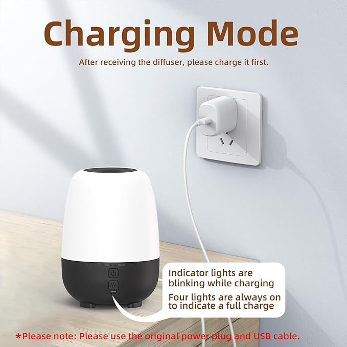 150ML Rechargeable Battery Powered Essential Oil Diffuser, Cordless Portable - Image 3