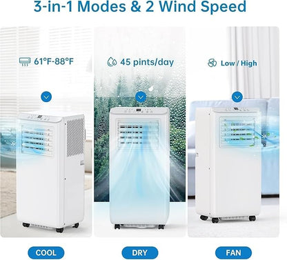 Rapid Breeze 8, 000 BTU Portable Air Conditioner - 3 in-1 AC Unit - Image 2