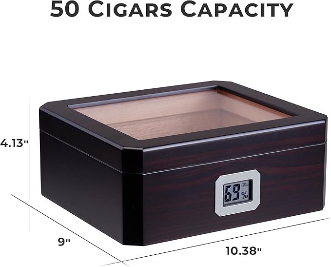 Woodronic Cigar Humidor for 50 Counts - Image 7