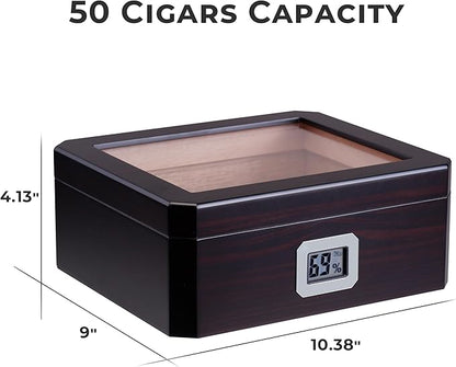 Woodronic Cigar Humidor for 50 Counts - Image 6