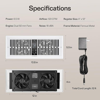 VIVOSUN Quiet Register Booster Fan - Image 8