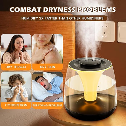 Humidifiers for Bedroom, 3 L Cool Mist Top-Fill 40H Super Long Time, 23dB Quiet - Image 7