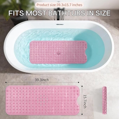 Anti-Slip Bathtub Shower mat, 39.3×15.7 inch（Approximately 100 × 40cm） Soft - Image 3