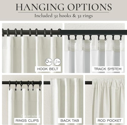 Black Out Pleated Curtains 105 Inch Long 2 Panels Burg, Sound Curtains Noise - Image 4