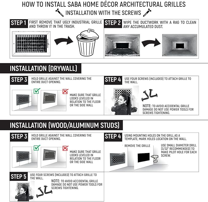 SABA Home Decor Air Vent Cover Grille - Image 9