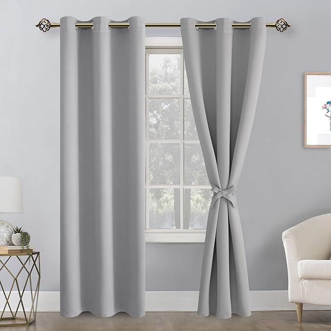 Hiasan Blackout Curtains for Bedroom, 42 x 84 Inches Long - Image 2