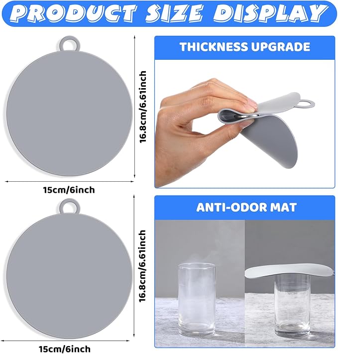 Yinkin 6 Pcs Drain Covers to Keep Bugs Out Silicone Shower Floor Tub Stoppers - Image 2