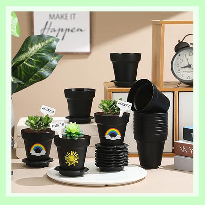 30 Pcs Plant Nursery Pots with Humidity Dome 2.95'' Small Plant Pots Plastic - Image 4