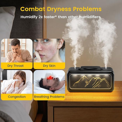 HEEYCEM Small Humidifiers for Bedroom, 600ml Cool Mist Top Fill Humidifier for - Image 6