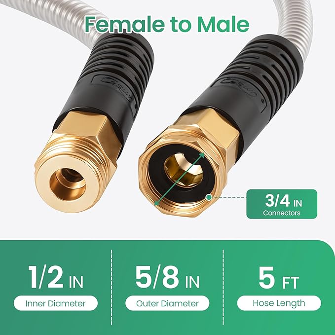Cesun Metal Garden, Short Connector, Water Lead-in Hose Extension, Extremely - Image 7