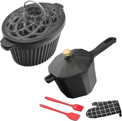 Wood Stove Steamer & Humidifier + Mini Sauce Pan Set by Unknown