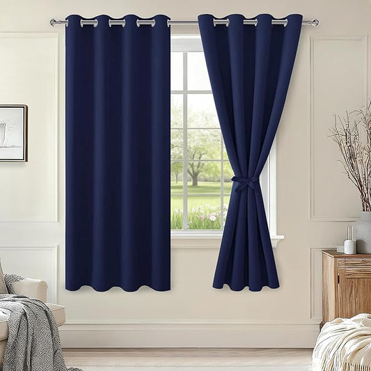 Hiasan Blackout Curtains for Bedroom, 52 x 63 Inches Length by Hiasan