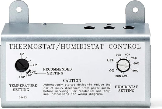 Attic Fan Thermostat and Humidistat, Adjustable Temperature and Humidity by Hipoilk