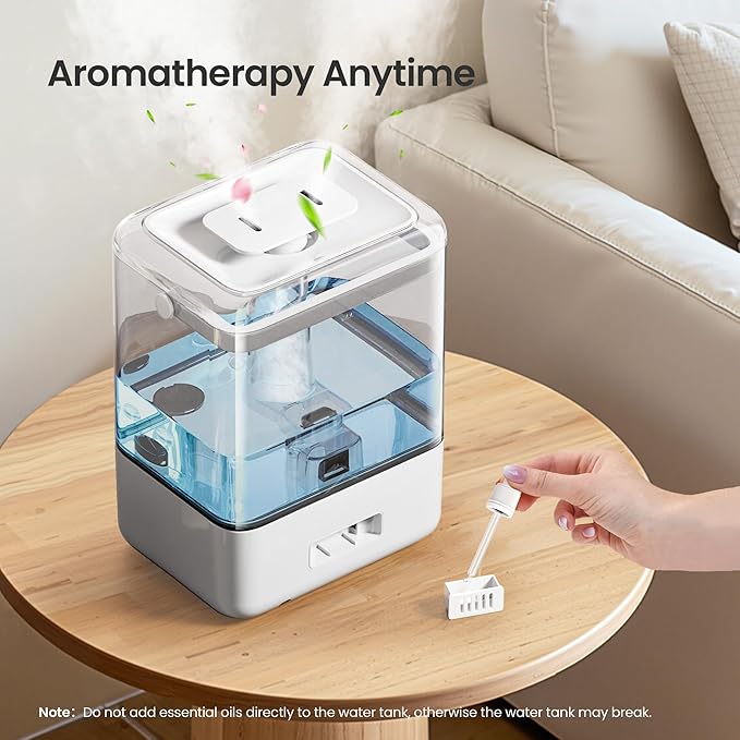 Smart Humidifiers for Bedroom Home, 6L Cool Mist Top Fill Humidifier Large Room - Image 7