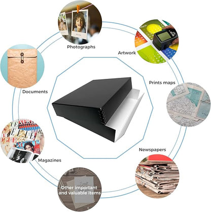 Lineco, 11x14 Black Museum Archival Storage Box, Drop Front Design, - Image 6