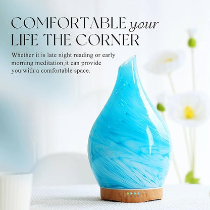 Porseme 280ml Essential Oil Diffuser Glass Color Changing Aroma Air Diffusers - Image 4