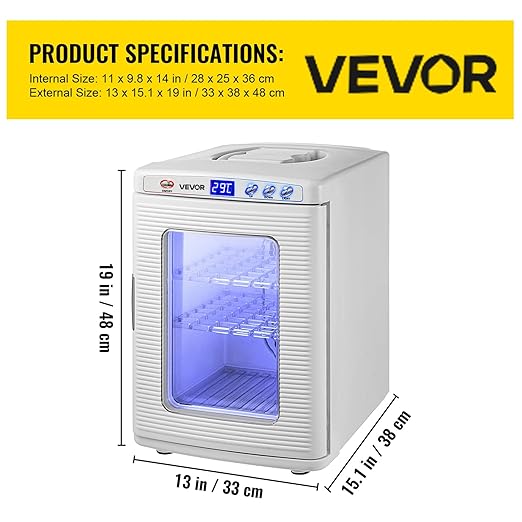 Happybuy White Reptile Incubator 25L Scientific Lab Incubator Digital Incubator - Image 7