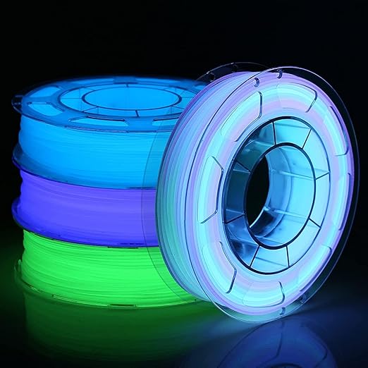 AMOLEN Glow in The Dark Multicolor Fast Change 3D Printer Filament 1.75mm by AMOLEN