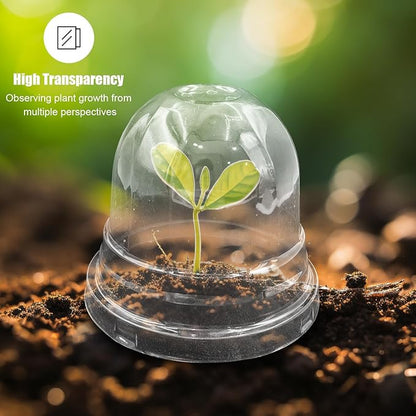 50 Pack Clear Plant Pot Domes, Transparent Seedling Domes Compatible - Image 5