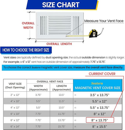 Magnetic Vent Covers, Extra Strong Magnets, Complete Seal, Air Vent Covers - Image 6