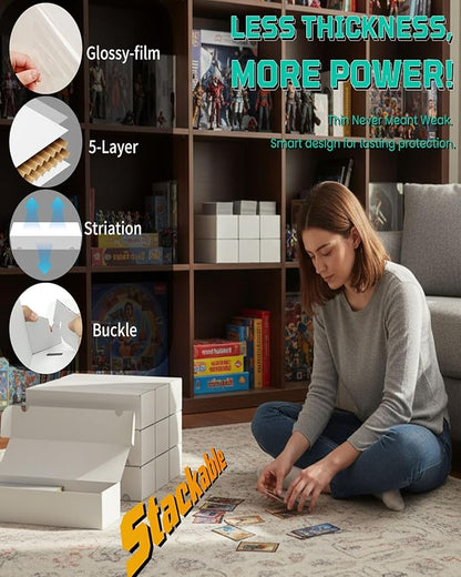 Upgraded Card Storage Box with Removable 5-Compartment, Organization Storage - Image 8